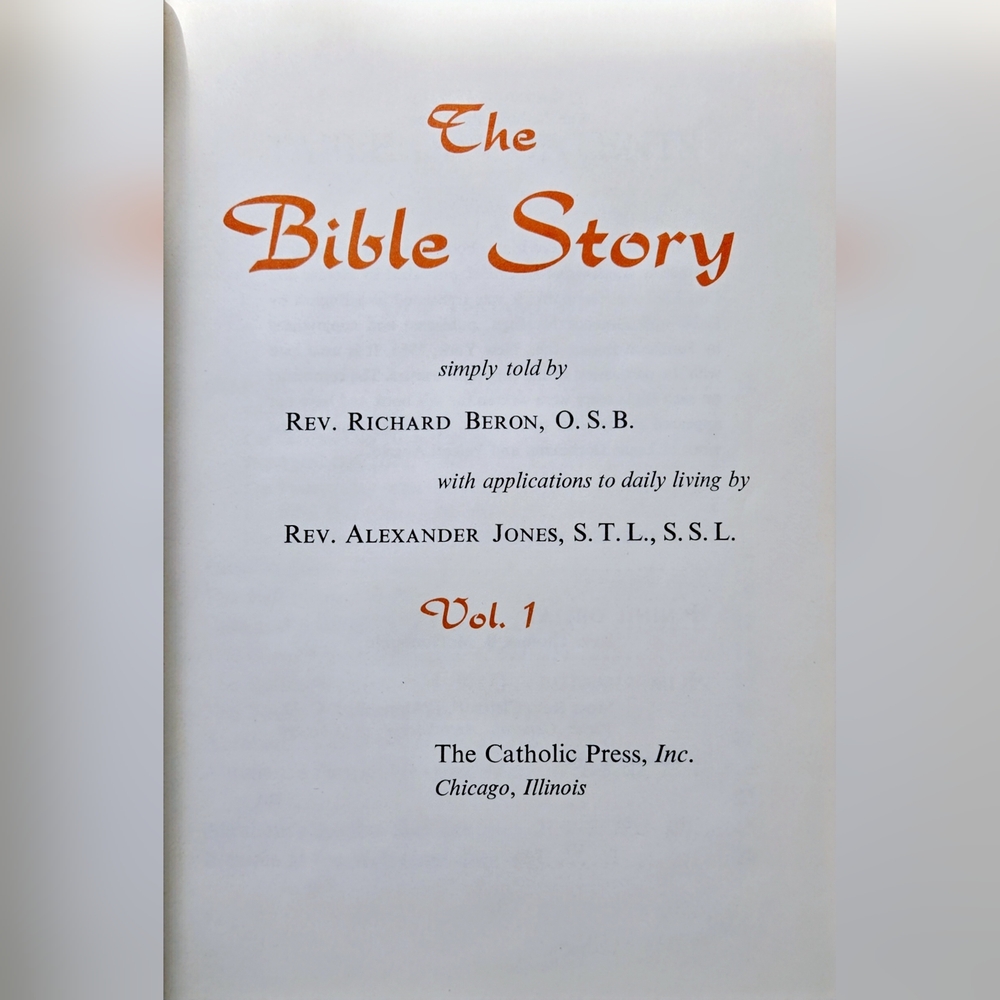 ✠︎ The Bible Story by Catholic Press, Volume 1&2 1965